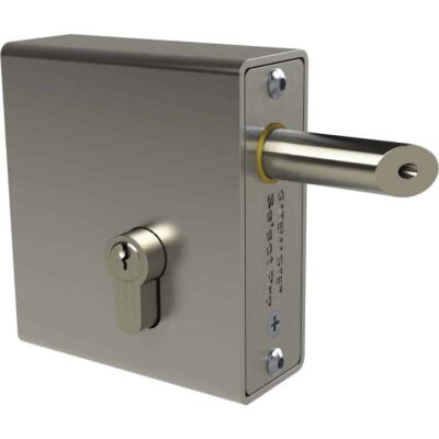 Weld-in long throw keyed latch